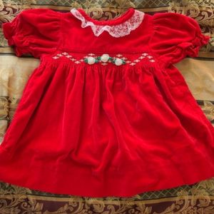 Vintage Velvet Baby Dress